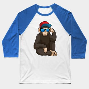 Monkey with Sunglasses Baseball T-Shirt